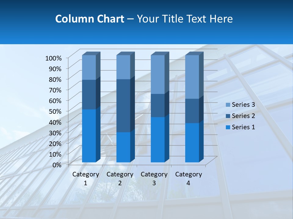 A Building With A Blue Sky And Clouds In The Background PowerPoint Template
