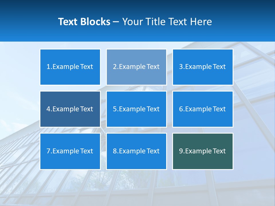 A Building With A Blue Sky And Clouds In The Background PowerPoint Template