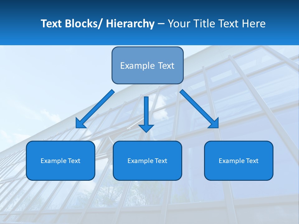 A Building With A Blue Sky And Clouds In The Background PowerPoint Template