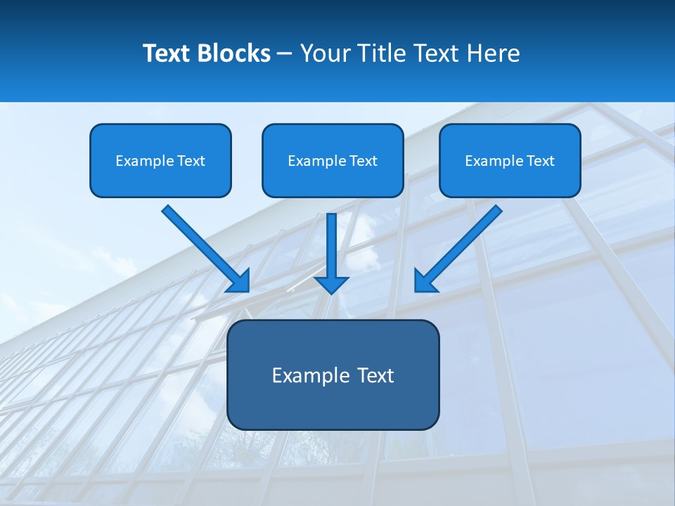 A Building With A Blue Sky And Clouds In The Background PowerPoint Template