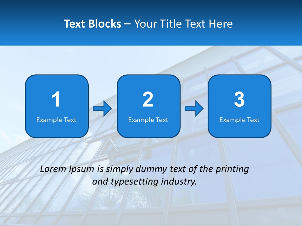 A Building With A Blue Sky And Clouds In The Background PowerPoint Template
