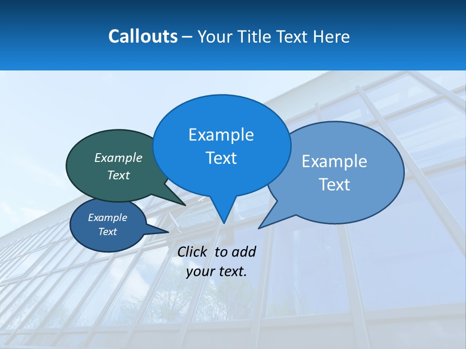 A Building With A Blue Sky And Clouds In The Background PowerPoint Template