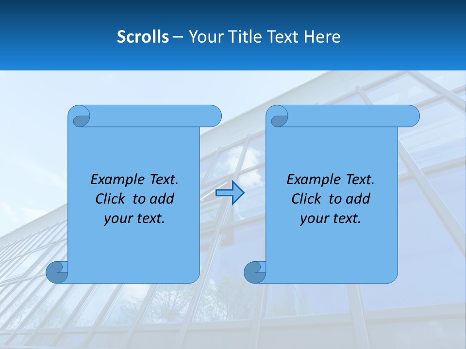 A Building With A Blue Sky And Clouds In The Background PowerPoint Template