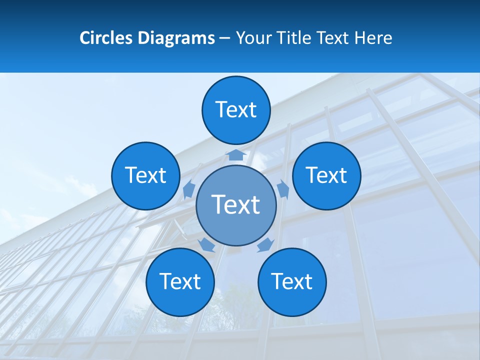 A Building With A Blue Sky And Clouds In The Background PowerPoint Template