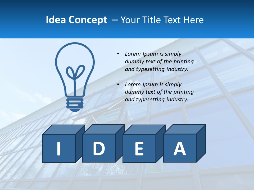 A Building With A Blue Sky And Clouds In The Background PowerPoint Template