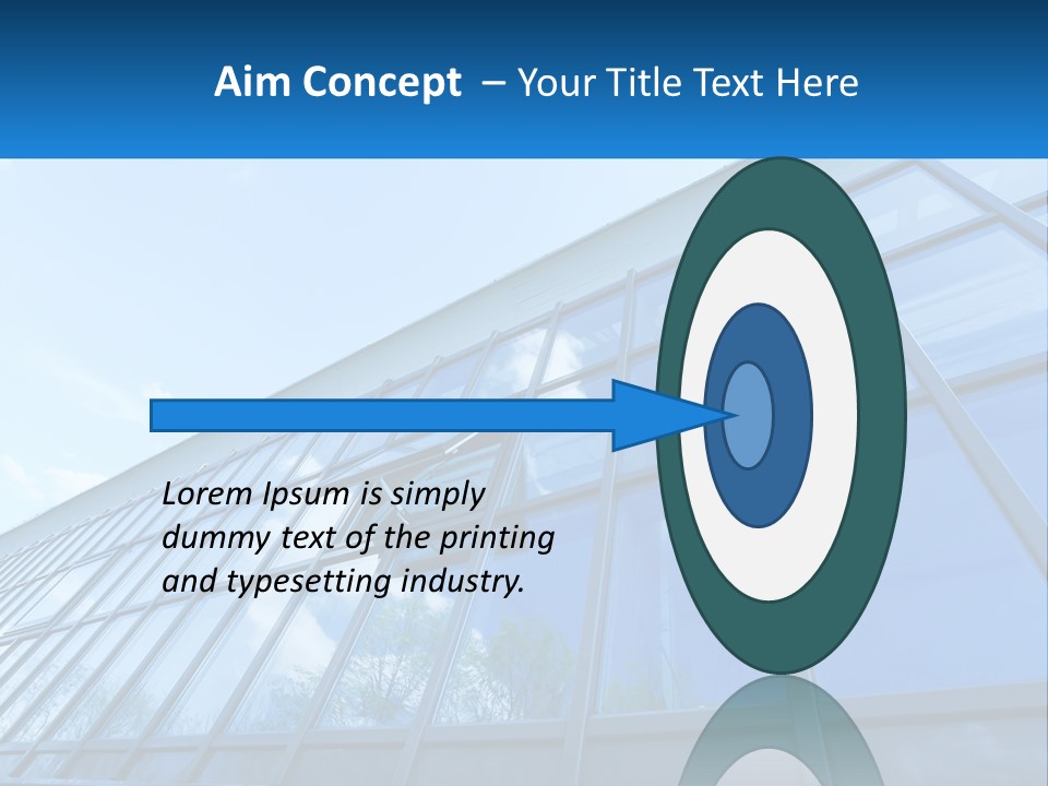 A Building With A Blue Sky And Clouds In The Background PowerPoint Template