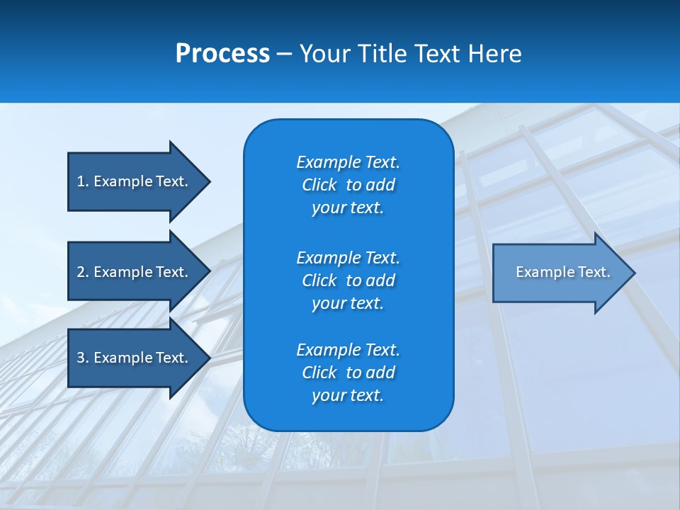 A Building With A Blue Sky And Clouds In The Background PowerPoint Template