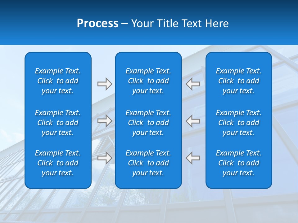 A Building With A Blue Sky And Clouds In The Background PowerPoint Template