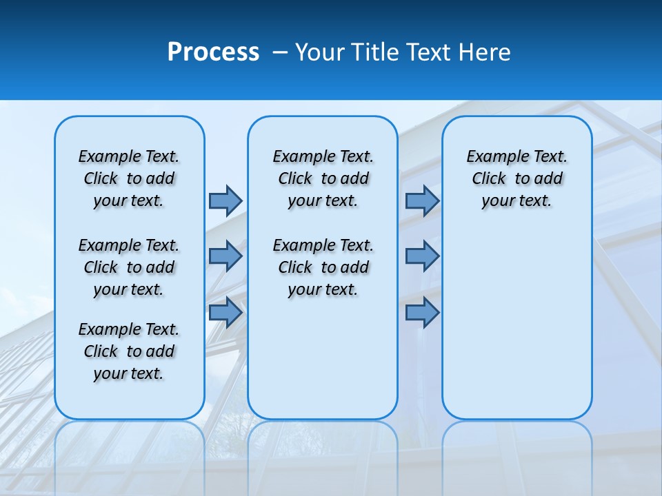 A Building With A Blue Sky And Clouds In The Background PowerPoint Template