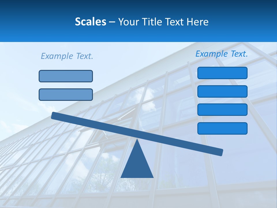 A Building With A Blue Sky And Clouds In The Background PowerPoint Template