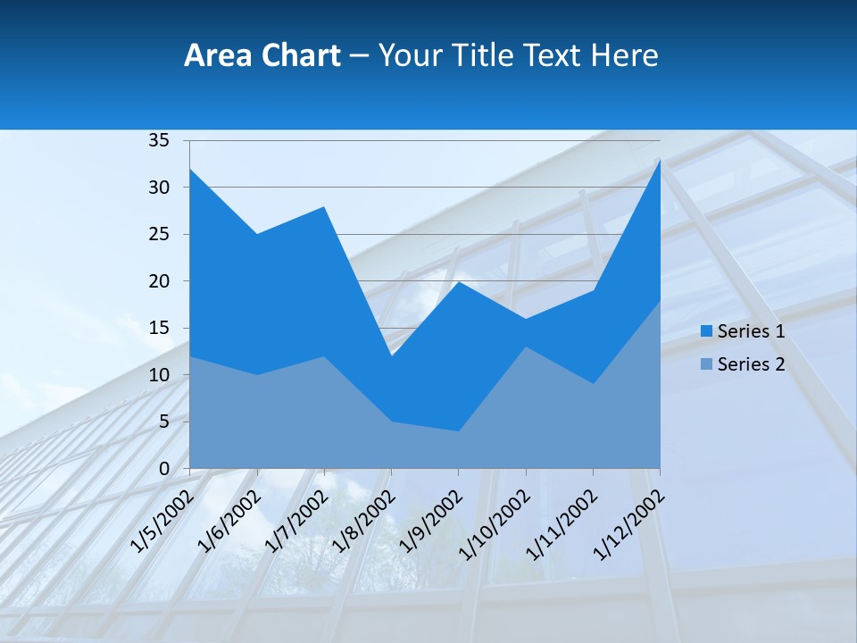 A Building With A Blue Sky And Clouds In The Background PowerPoint Template