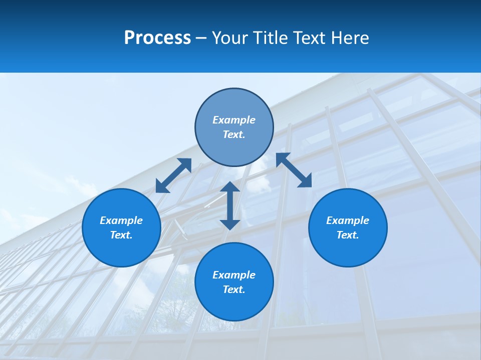 A Building With A Blue Sky And Clouds In The Background PowerPoint Template