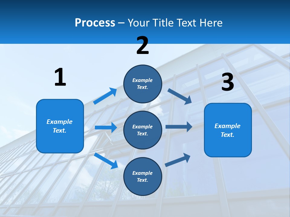 A Building With A Blue Sky And Clouds In The Background PowerPoint Template