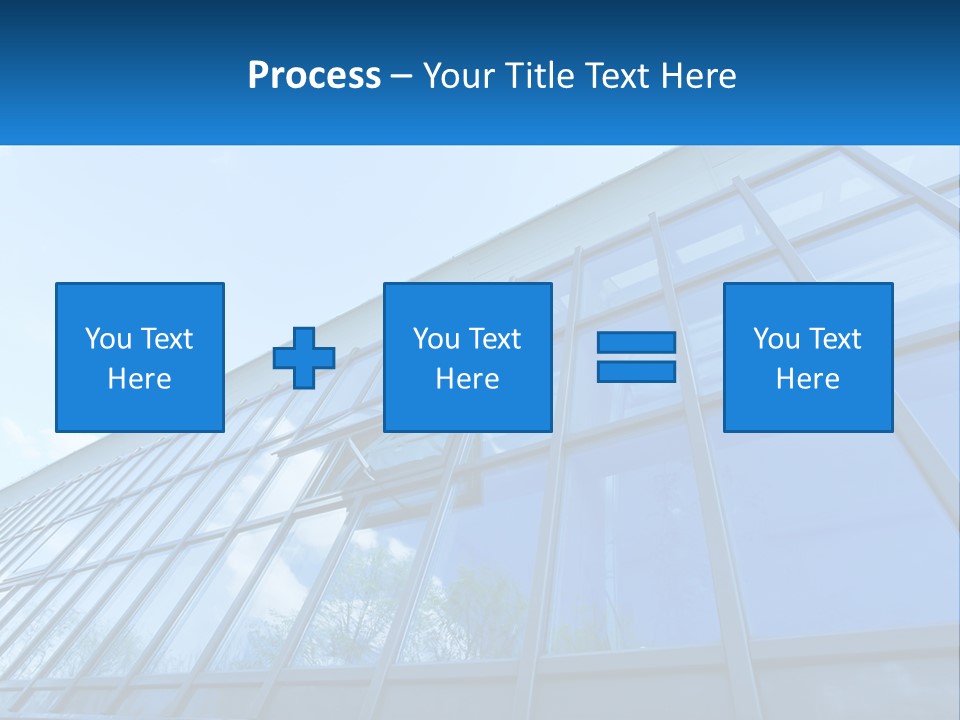 A Building With A Blue Sky And Clouds In The Background PowerPoint Template