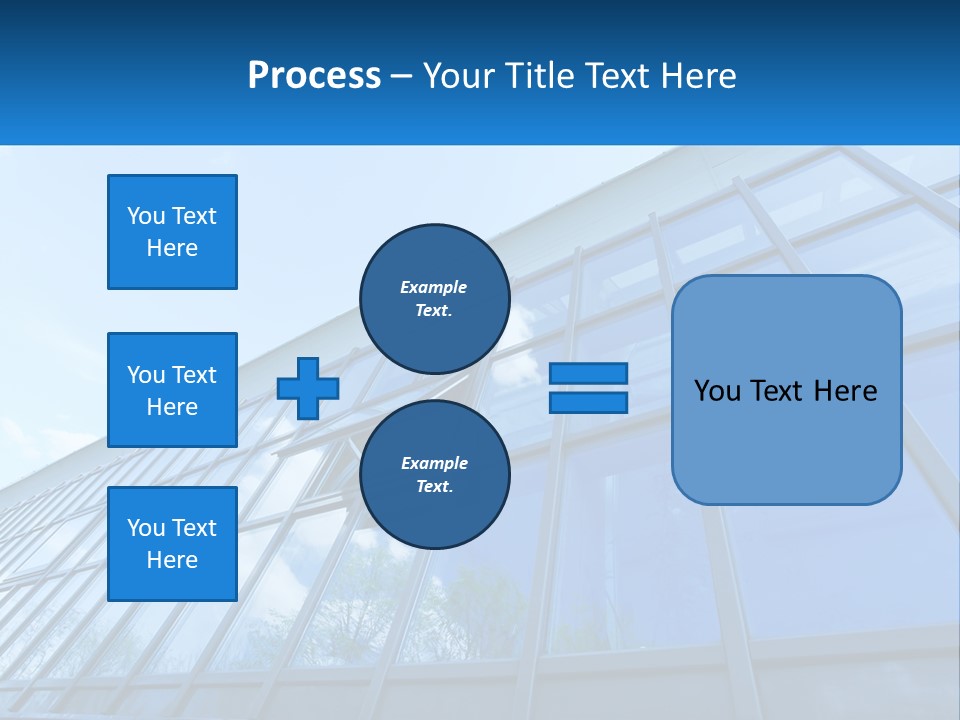 A Building With A Blue Sky And Clouds In The Background PowerPoint Template
