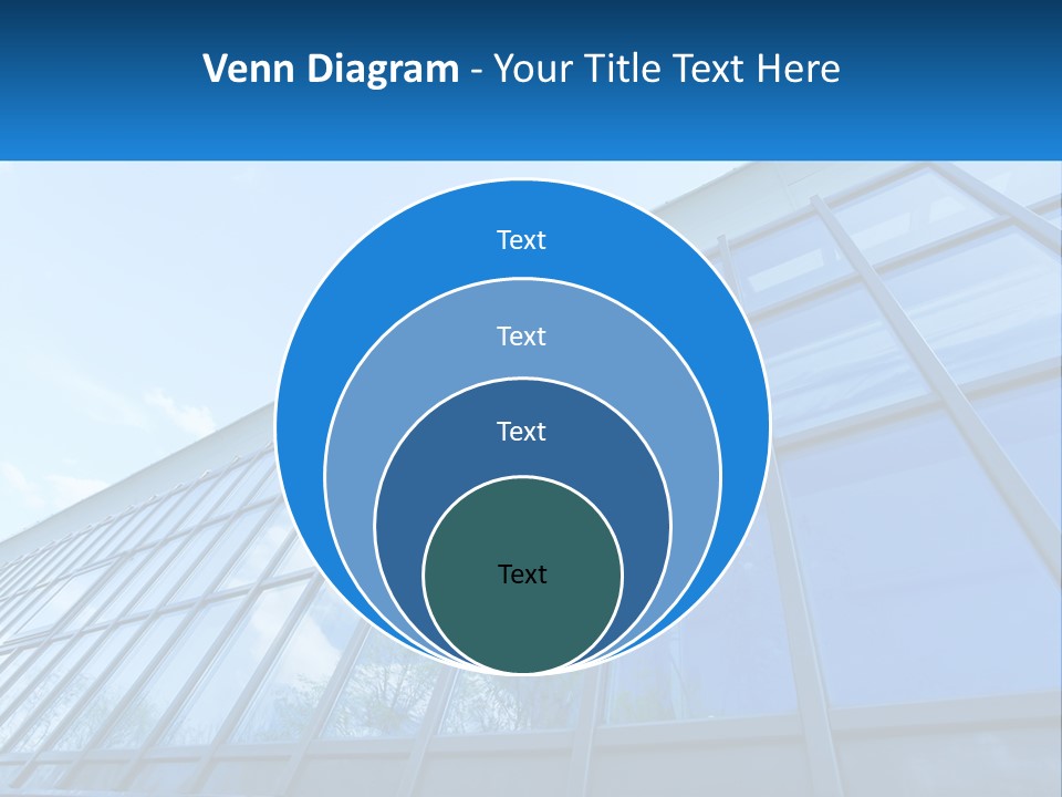 A Building With A Blue Sky And Clouds In The Background PowerPoint Template
