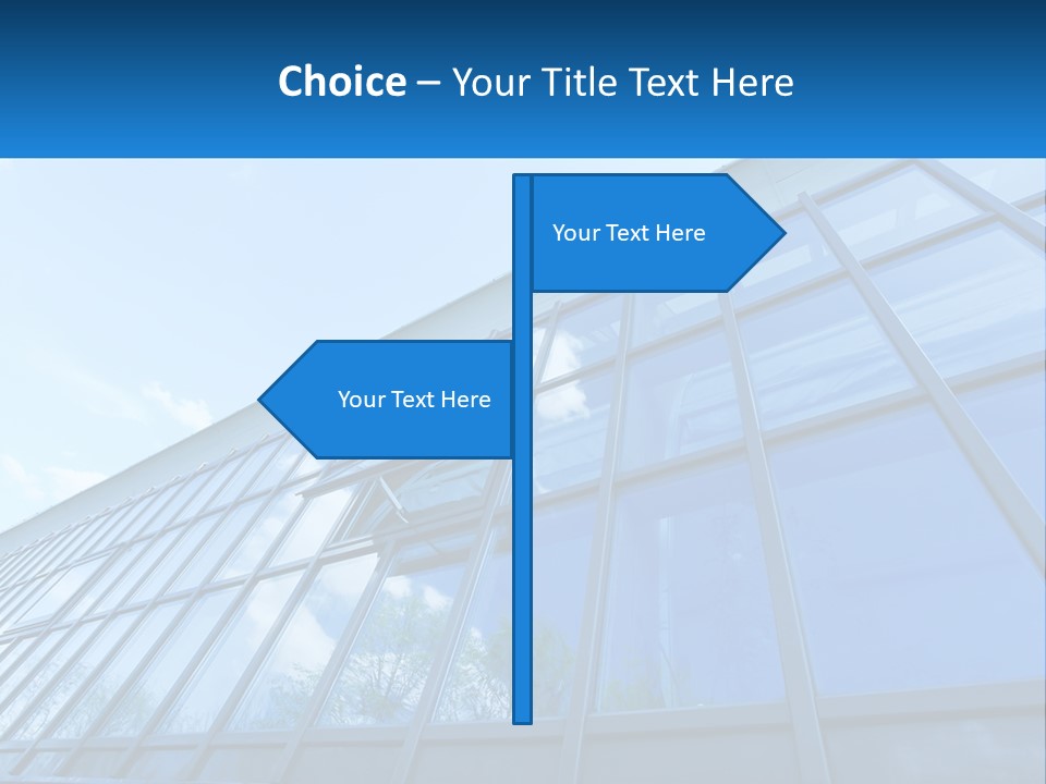 A Building With A Blue Sky And Clouds In The Background PowerPoint Template