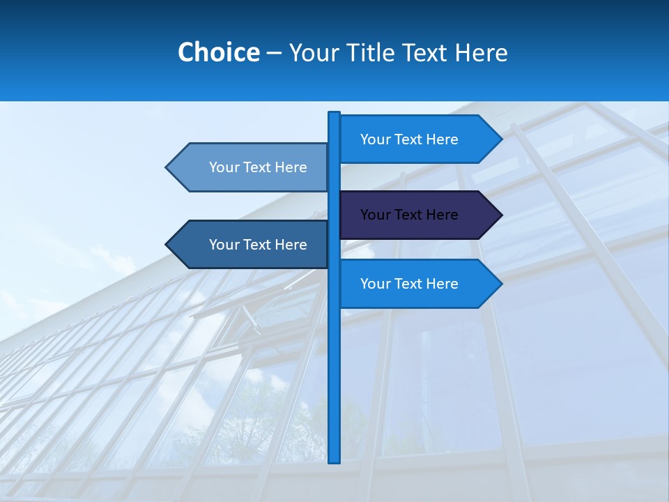 A Building With A Blue Sky And Clouds In The Background PowerPoint Template