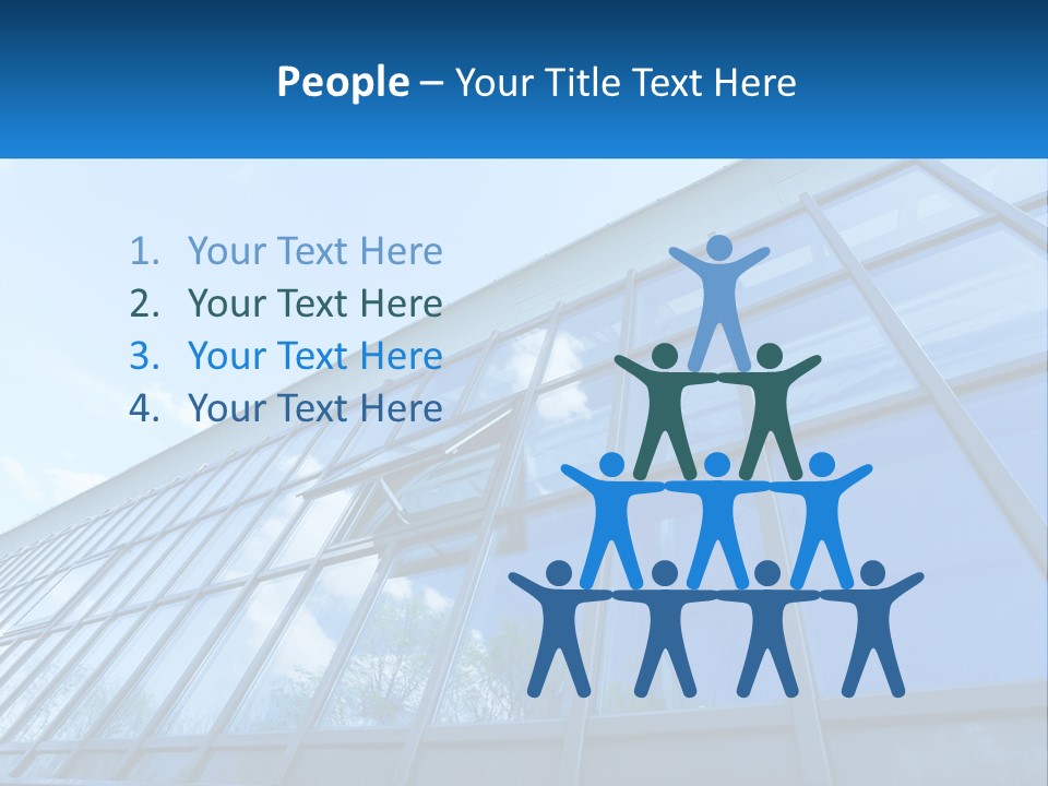 A Building With A Blue Sky And Clouds In The Background PowerPoint Template