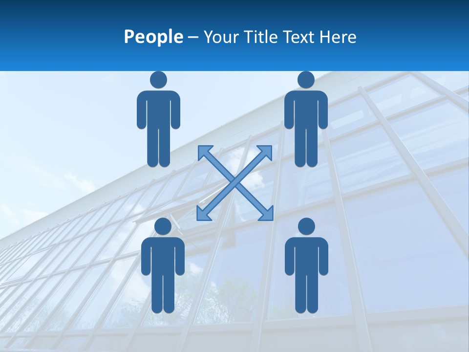 A Building With A Blue Sky And Clouds In The Background PowerPoint Template