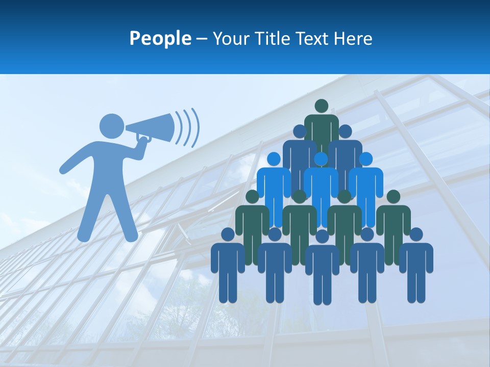 A Building With A Blue Sky And Clouds In The Background PowerPoint Template