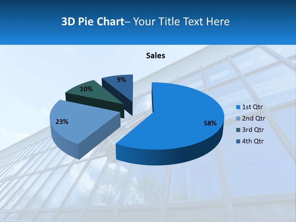 A Building With A Blue Sky And Clouds In The Background PowerPoint Template