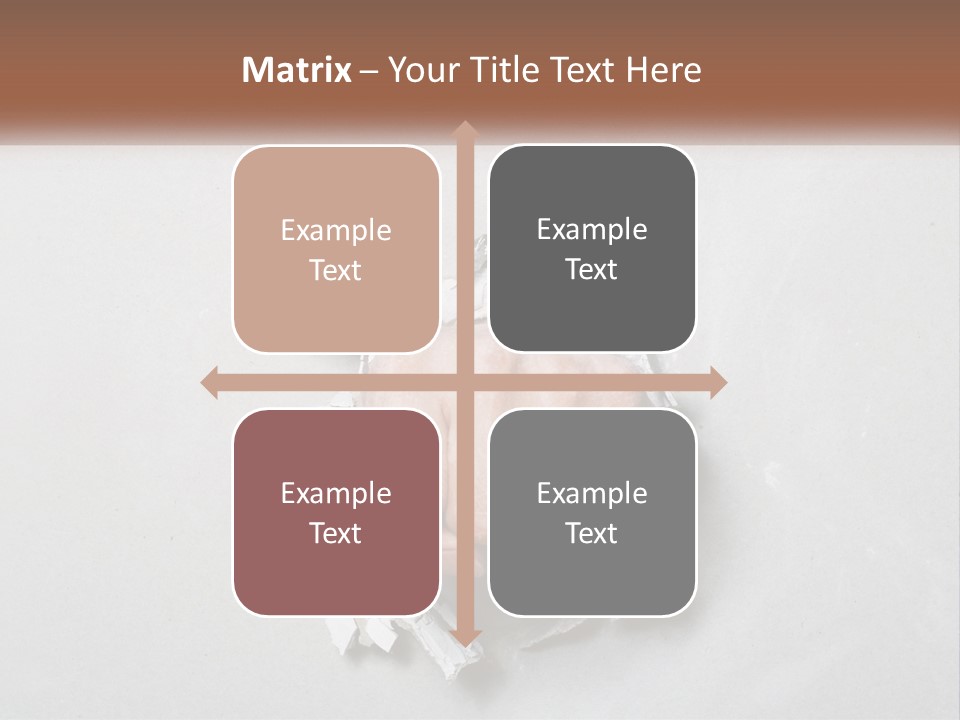 A Fist Punching Through A Piece Of Paper PowerPoint Template