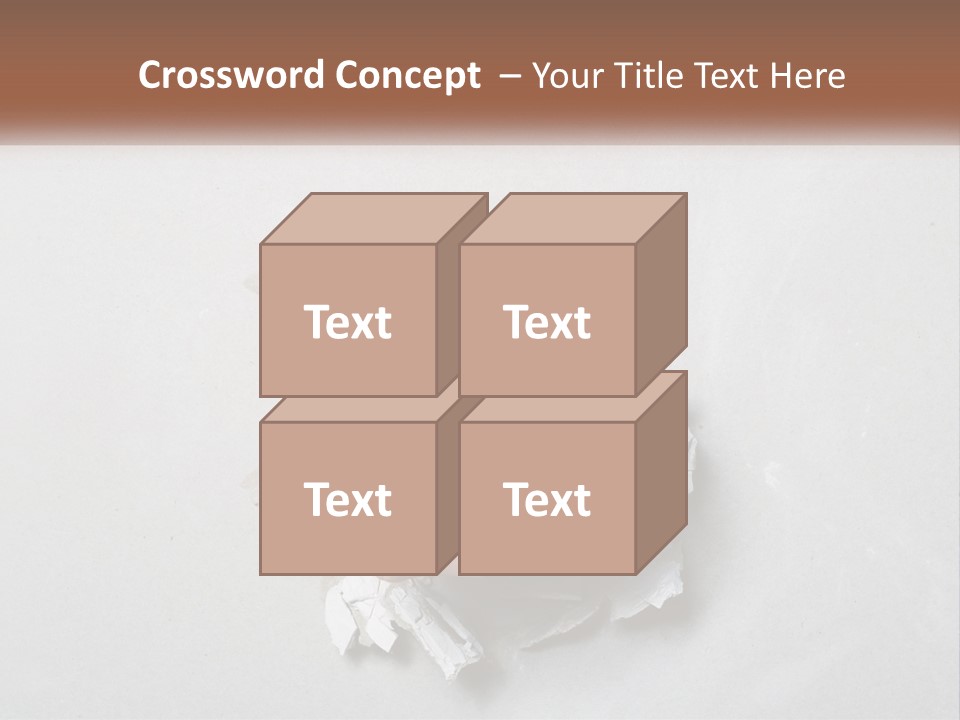 A Fist Punching Through A Piece Of Paper PowerPoint Template
