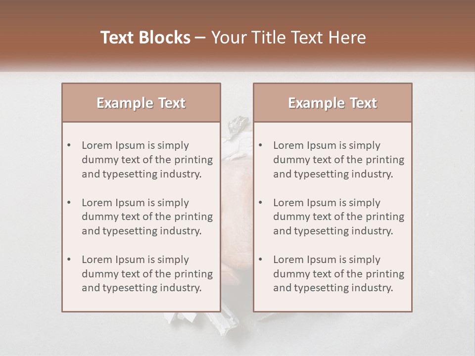 A Fist Punching Through A Piece Of Paper PowerPoint Template