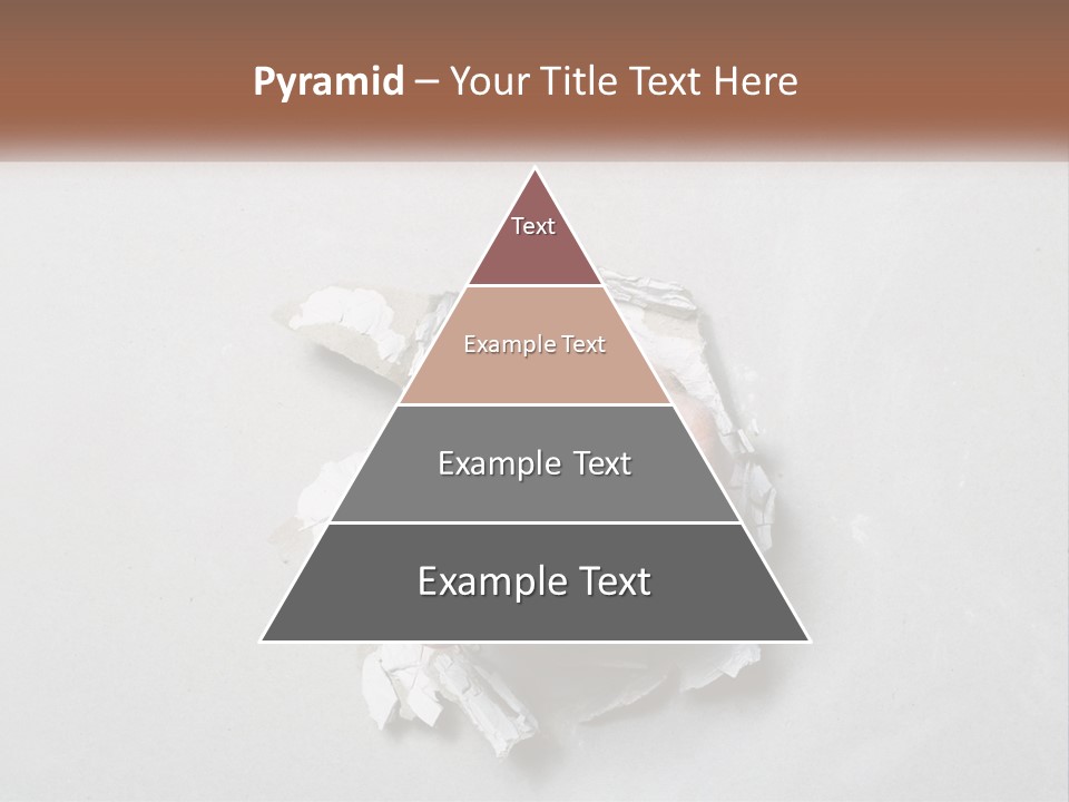 A Fist Punching Through A Piece Of Paper PowerPoint Template