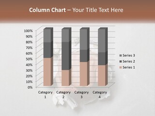 A Fist Punching Through A Piece Of Paper PowerPoint Template