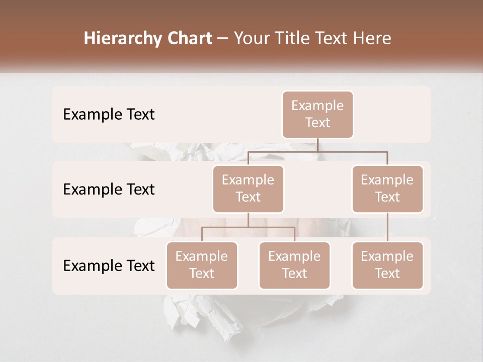 A Fist Punching Through A Piece Of Paper PowerPoint Template