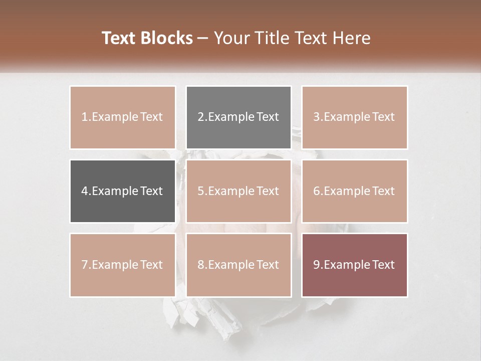 A Fist Punching Through A Piece Of Paper PowerPoint Template