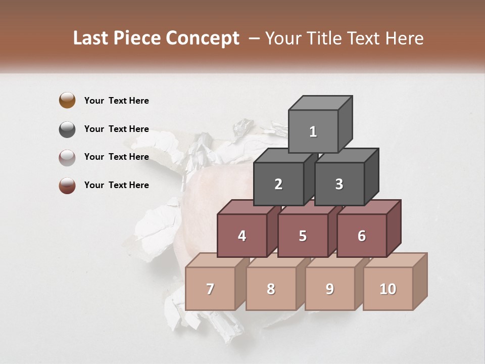 A Fist Punching Through A Piece Of Paper PowerPoint Template