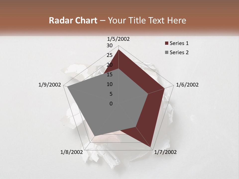 A Fist Punching Through A Piece Of Paper PowerPoint Template