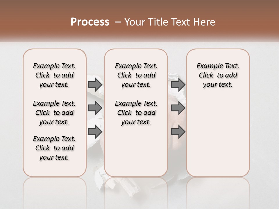 A Fist Punching Through A Piece Of Paper PowerPoint Template