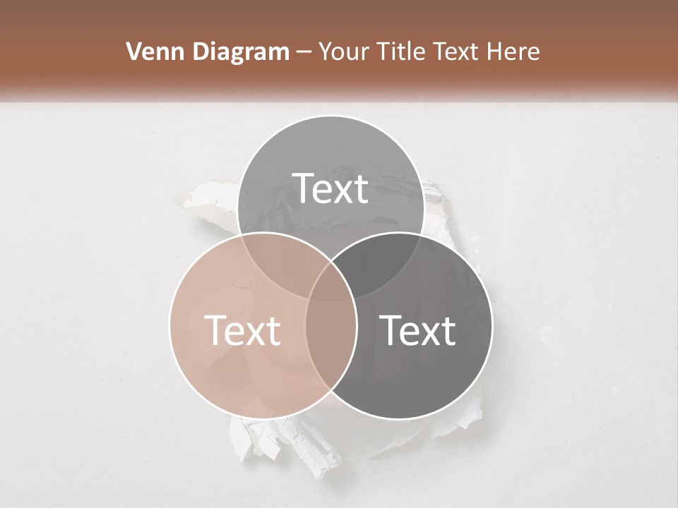 A Fist Punching Through A Piece Of Paper PowerPoint Template