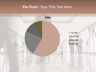 A Group Of People Walking Down A Hallway PowerPoint Template