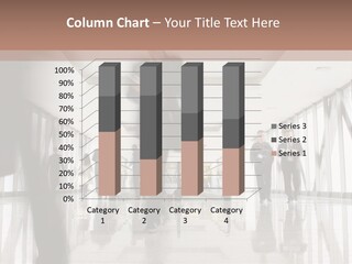 A Group Of People Walking Down A Hallway PowerPoint Template