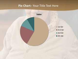 An Elderly Woman Sitting In A Chair Reading A Book PowerPoint Template