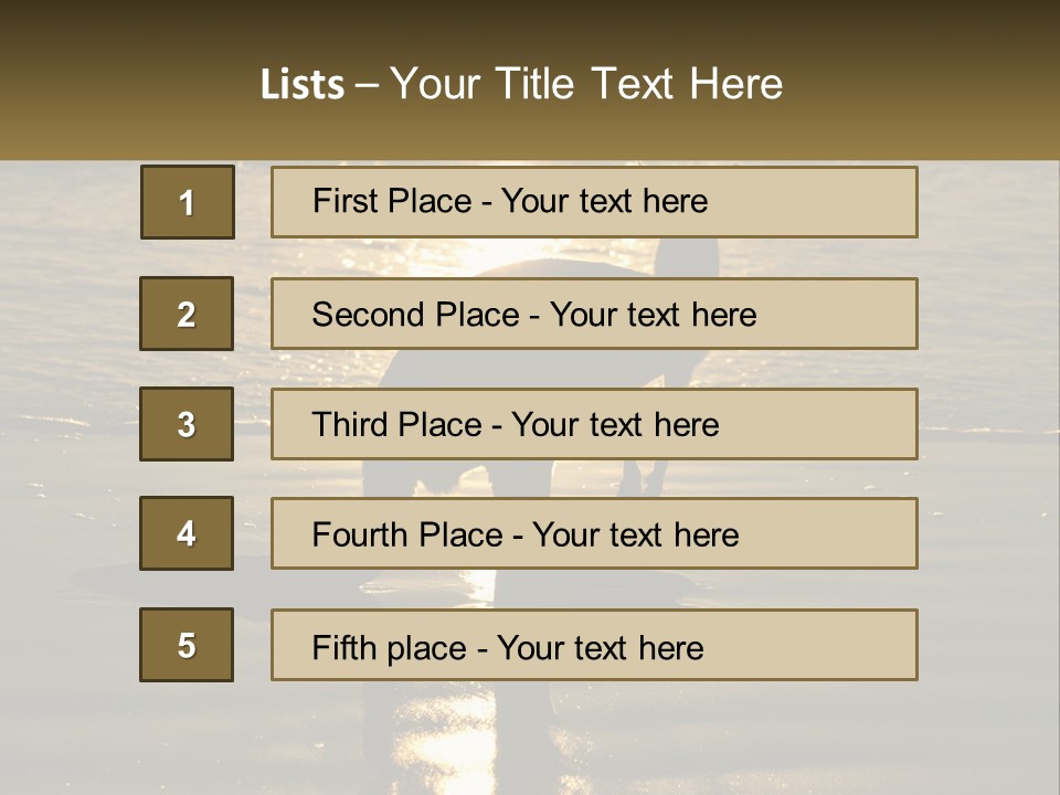 A Kangaroo Standing On A Beach At Sunset PowerPoint Template