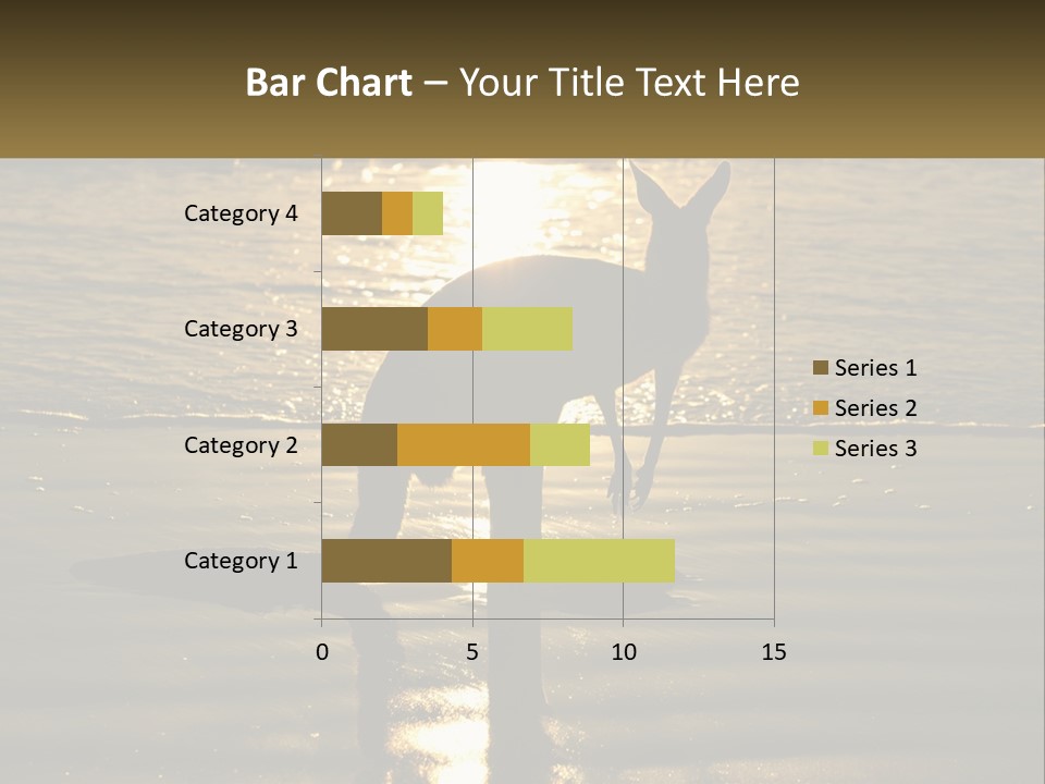 A Kangaroo Standing On A Beach At Sunset PowerPoint Template