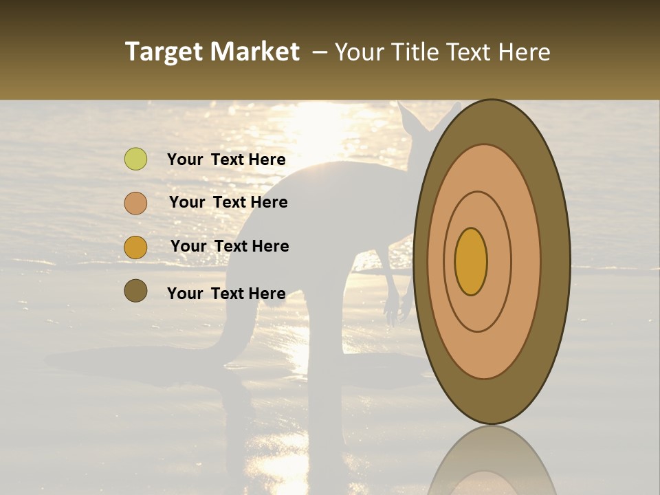 A Kangaroo Standing On A Beach At Sunset PowerPoint Template