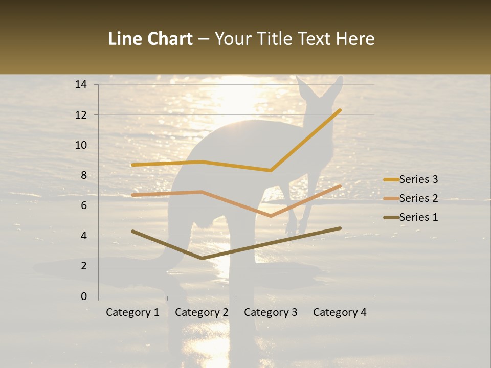 A Kangaroo Standing On A Beach At Sunset PowerPoint Template