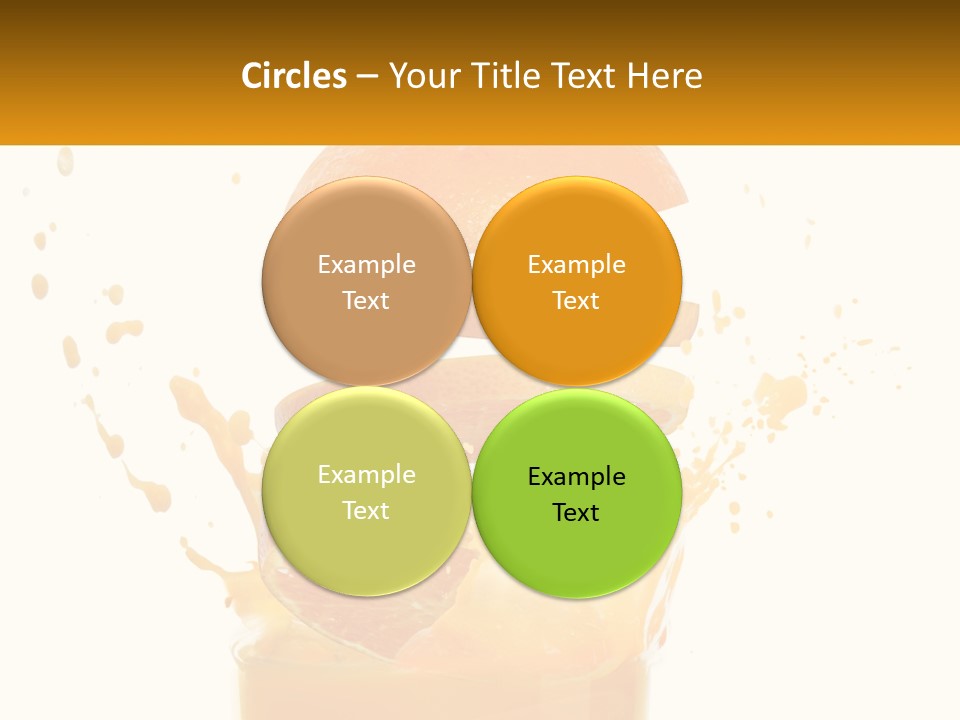 An Orange Is Falling Into A Glass Of Orange Juice PowerPoint Template