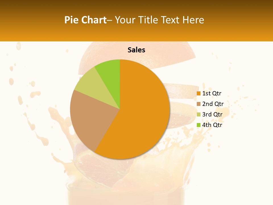 An Orange Is Falling Into A Glass Of Orange Juice PowerPoint Template