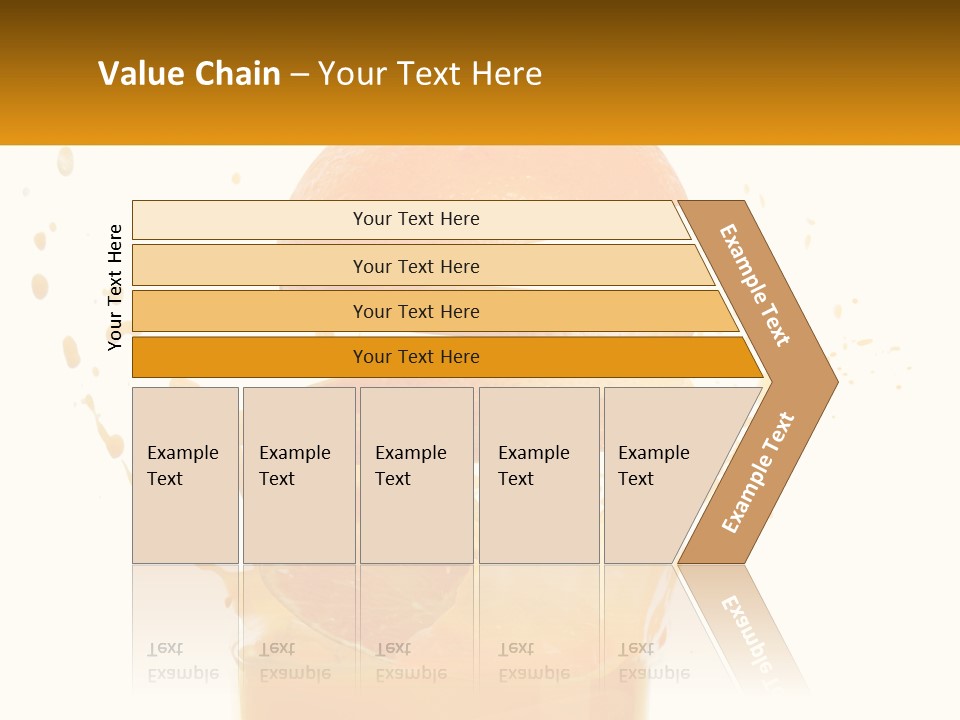 An Orange Is Falling Into A Glass Of Orange Juice PowerPoint Template