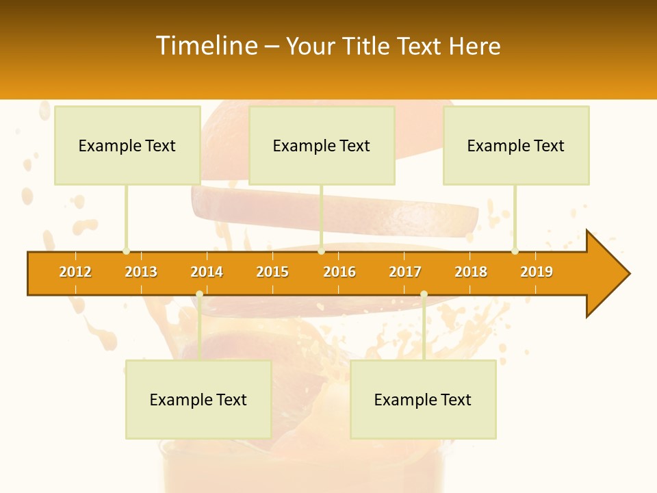 An Orange Is Falling Into A Glass Of Orange Juice PowerPoint Template