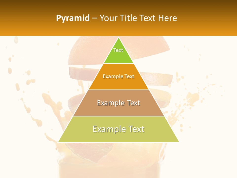 An Orange Is Falling Into A Glass Of Orange Juice PowerPoint Template