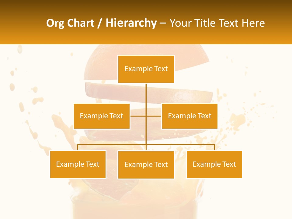 An Orange Is Falling Into A Glass Of Orange Juice PowerPoint Template